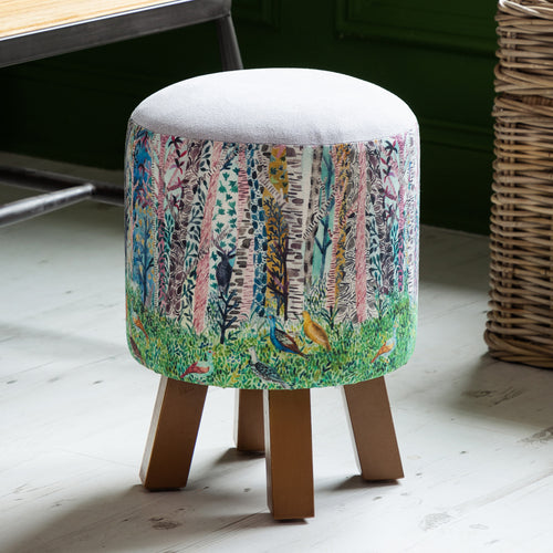 Purple Furniture - Monty Round Footstool Whimsical Tale Dawn Voyage Maison