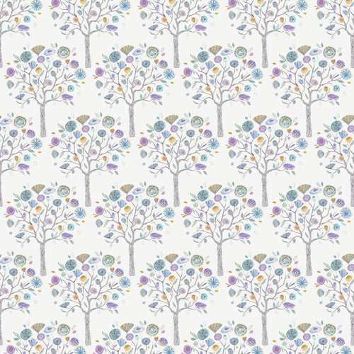 Floral Blue Fabric - Moolyana Printed Linen Fabric (By The Metre) Winter Voyage Maison