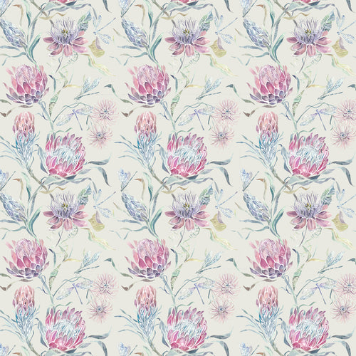 Voyage Maison Moorehaven Printed Cotton Fabric Remnant in Loganberry