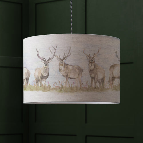 Animal Beige Lighting - Mooreland Stag Eva Lamp Shade Linen Voyage Maison
