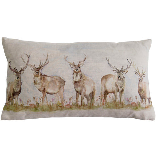 Voyage Maison Moorland Printed Feather Cushion in Natural