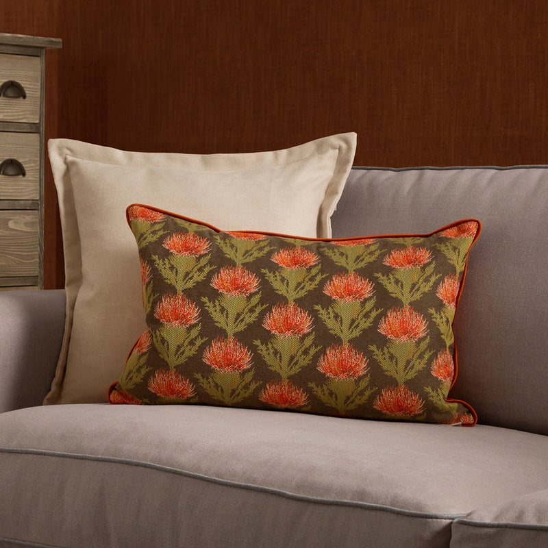 Voyage Maison Moray Jacquard Wool Cushion in Rust