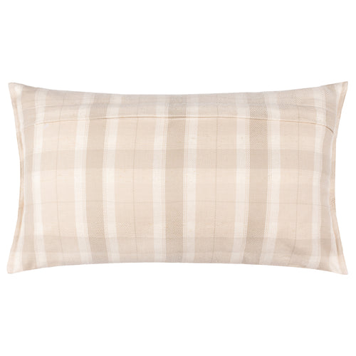 Check Brown Cushions - Moorland Stag Reversible Outdoor Cushion Cover Nut Voyage Maison