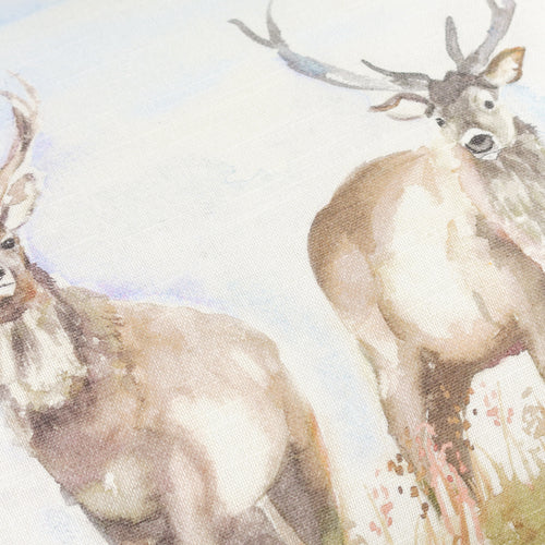 Check Brown Cushions - Moorland Stag Reversible Outdoor Cushion Cover Nut Voyage Maison