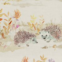  Samples - Mr & Mrs Hedgehog Printed Fabric Sample Swatch Linen Voyage Maison