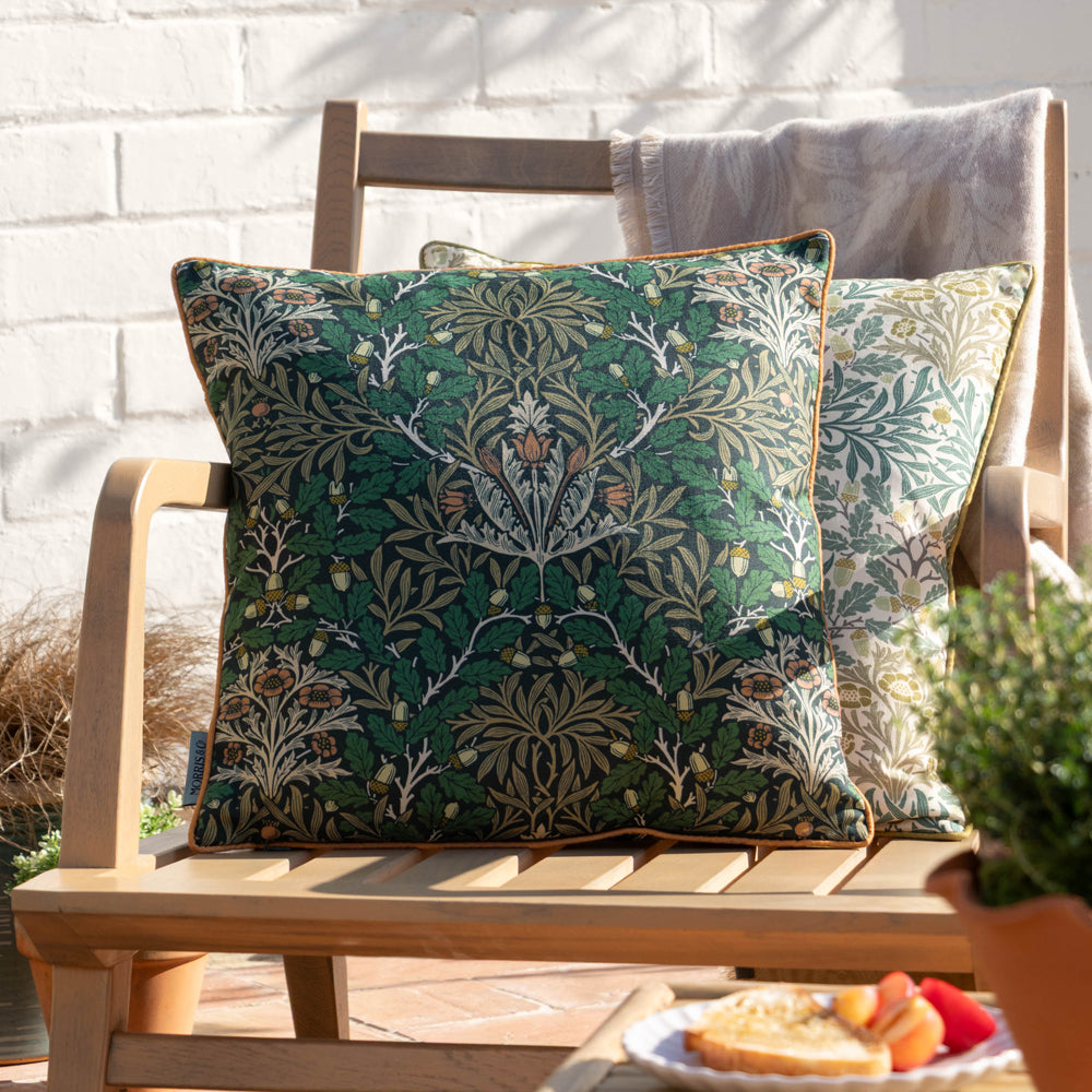 Multi Acorn Green Printed Outdoor Polyester Filled Cushion