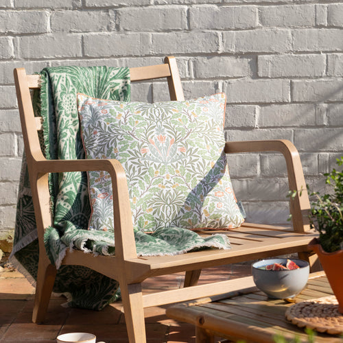 Woodland Green Cushions - Multi Acorn Printed Outdoor Polyester Filled Cushion Stone/Sage Morris & Co