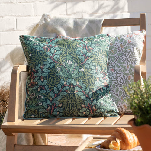 Woodland Green Cushions - Multi Acorn Printed Outdoor Polyester Filled Cushion Thyme/Forest Morris & Co