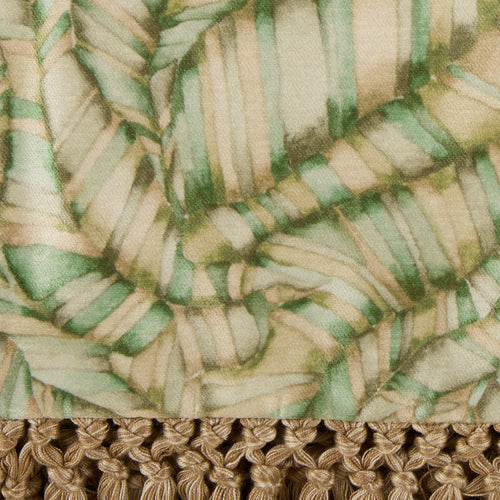 Jungle Green Throws - Musa Chenille Fringe Throw Kiwi Voyage Maison