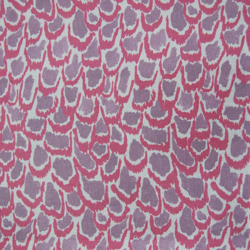 Abstract Purple Fabric - Nadaprint Printed Linen Fabric (By The Metre) Heather Voyage Maison
