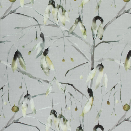 Floral Grey Fabric - Nara Printed Fabric (By The Metre) Emerald Voyage Maison