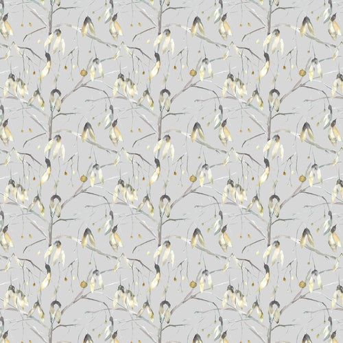 Floral Grey Fabric - Nara Printed Fabric (By The Metre) Emerald Voyage Maison