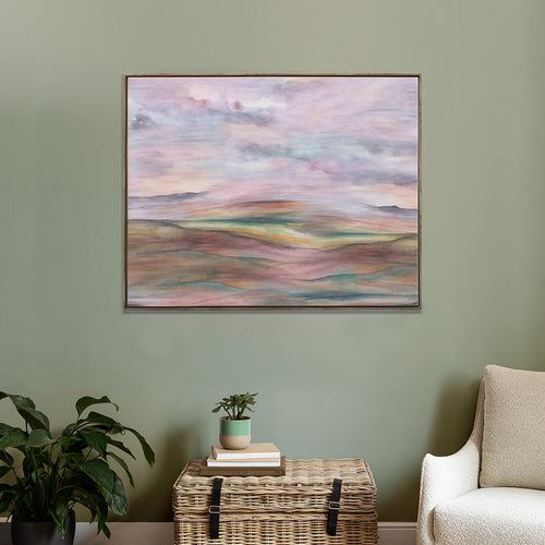 Floral Pink Wall Art - Narnain  Framed Canvas Stone Voyage Maison