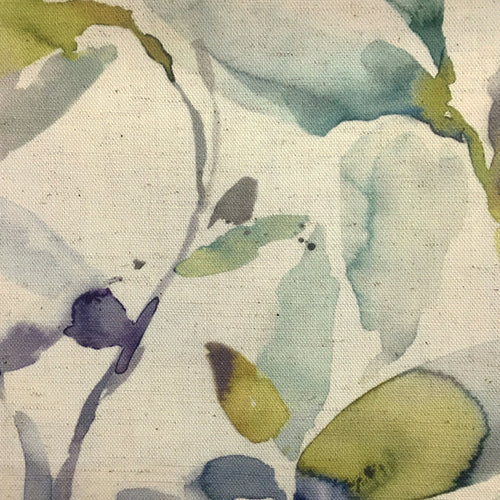 Samples - Naura Printed Fabric Sample Swatch Lemon Natural Voyage Maison