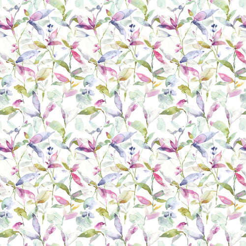 Floral White Fabric - Naura Printed Cotton Fabric (By The Metre) Summer Voyage Maison