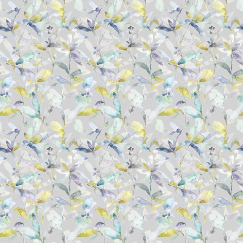 Floral Grey Fabric - Naura Printed Cotton Fabric (By The Metre) Zest Voyage Maison