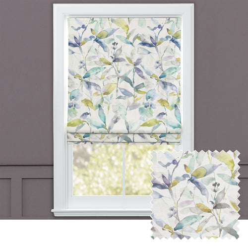 Floral White M2M - Naura Printed Cotton Made to Measure Roman Blinds Lemon Voyage Maison