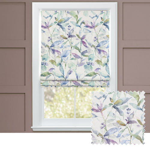 Floral White M2M - Naura Printed Cotton Made to Measure Roman Blinds Pacific Voyage Maison