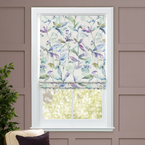 Floral White M2M - Naura Printed Cotton Made to Measure Roman Blinds Pacific Voyage Maison