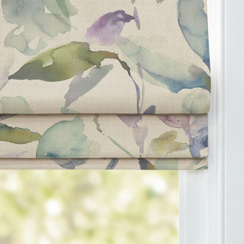 Floral Cream M2M - Naura Printed Cotton Made to Measure Roman Blinds Pacific Natural Voyage Maison