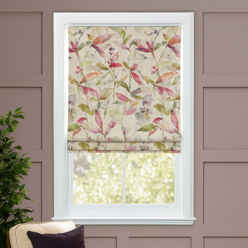 Floral Cream M2M - Naura Printed Cotton Made to Measure Roman Blinds Poppy Natural Voyage Maison