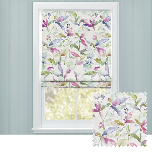 Floral White M2M - Naura Printed Cotton Made to Measure Roman Blinds Summer Voyage Maison