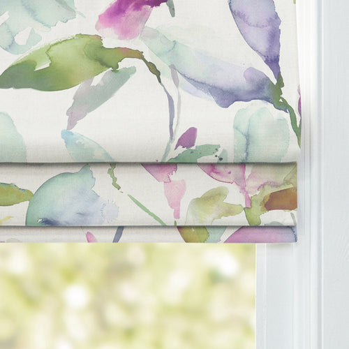 Floral White M2M - Naura Printed Cotton Made to Measure Roman Blinds Summer Voyage Maison