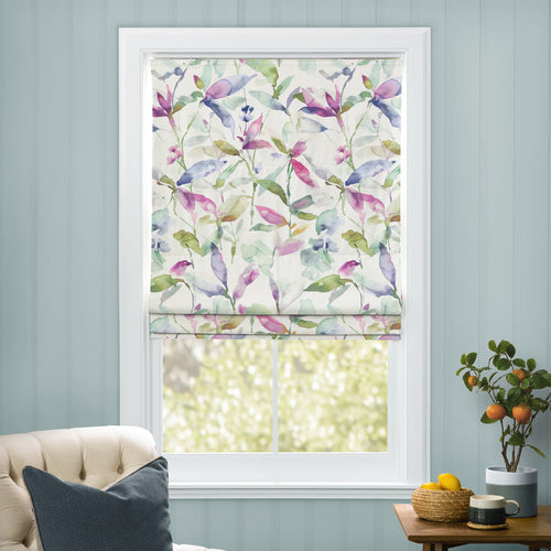 Floral White M2M - Naura Printed Cotton Made to Measure Roman Blinds Summer Voyage Maison