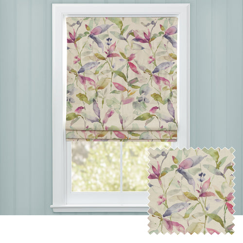 Floral Cream M2M - Naura Printed Cotton Made to Measure Roman Blinds Summer Natural Voyage Maison