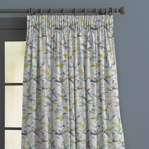 Floral White M2M - Naura Printed Made to Measure Curtains Lemon Voyage Maison