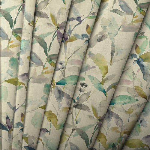 Floral Cream M2M - Naura Printed Made to Measure Curtains Lemon Natural Voyage Maison