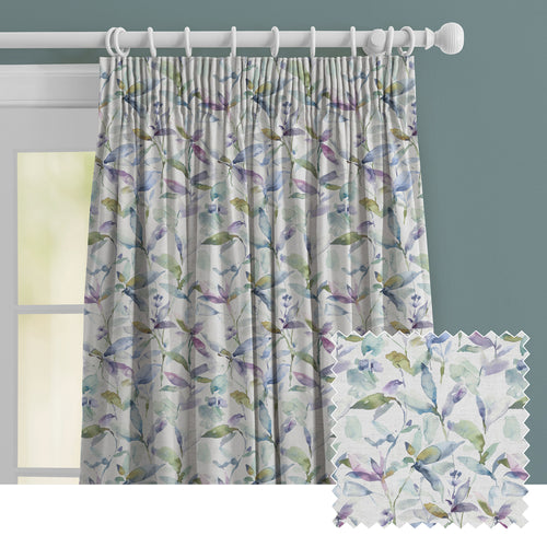 Floral White M2M - Naura Printed Made to Measure Curtains Pacific Voyage Maison