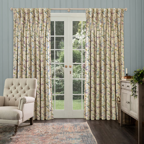 Floral Cream M2M - Naura Printed Made to Measure Curtains Pacific Natural Voyage Maison