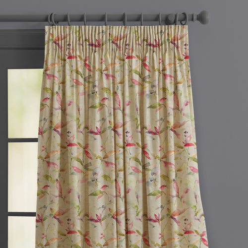 Floral Cream M2M - Naura Printed Made to Measure Curtains Poppy Natural Voyage Maison