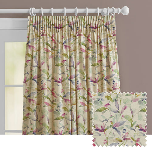 Floral Cream M2M - Naura Printed Made to Measure Curtains Summer Natural Voyage Maison