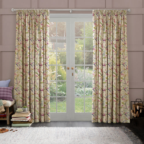 Floral Cream M2M - Naura Printed Made to Measure Curtains Summer Natural Voyage Maison