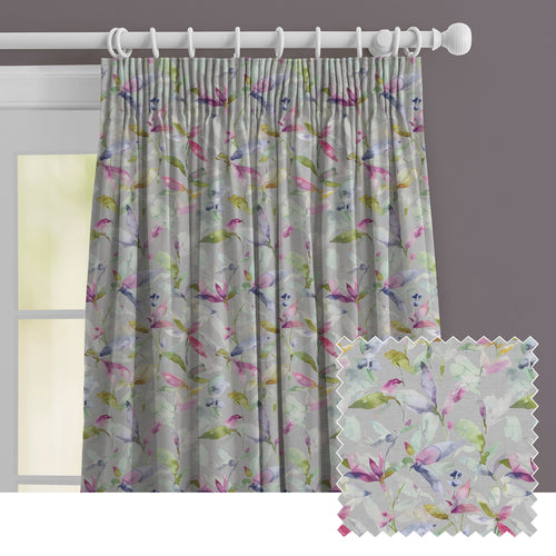 Floral Grey M2M - Naura Printed Made to Measure Curtains Watermelon Voyage Maison