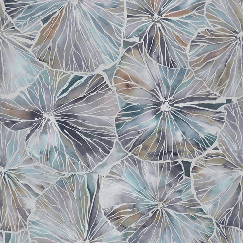 Floral Blue Wallpaper - Nelumbo  1.4m Wide Width Wallpaper (By The Metre) Midnight Voyage Maison