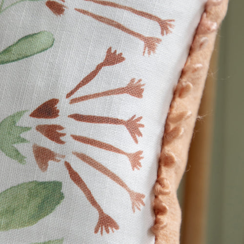 Abstract Orange Cushions - Neri Printed Feather Filled Cushion Terracotta Voyage Maison