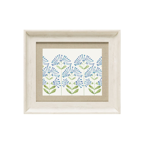 Floral Blue Wall Art - Neri  Framed Print Birch/Denim Voyage Maison