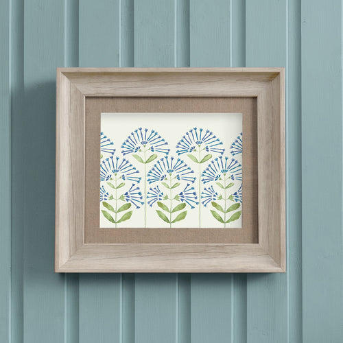 Floral Blue Wall Art - Neri  Framed Print Birch/Denim Voyage Maison