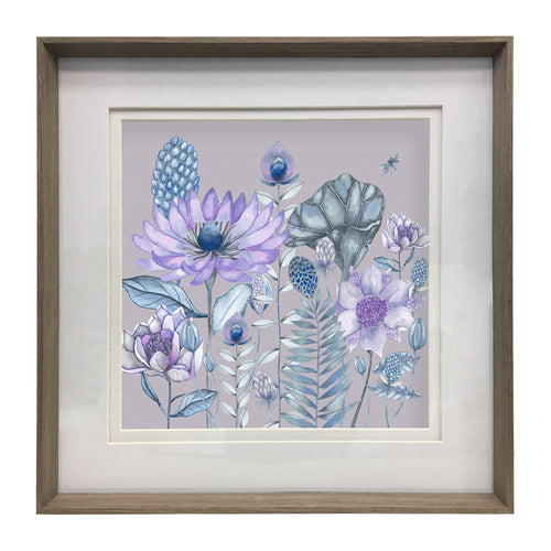 Floral Purple Wall Art - Nesidora  Framed Print Nut Voyage Maison