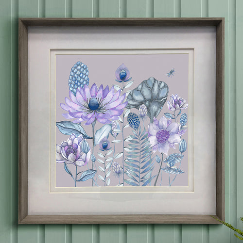 Floral Purple Wall Art - Nesidora  Framed Print Nut Voyage Maison