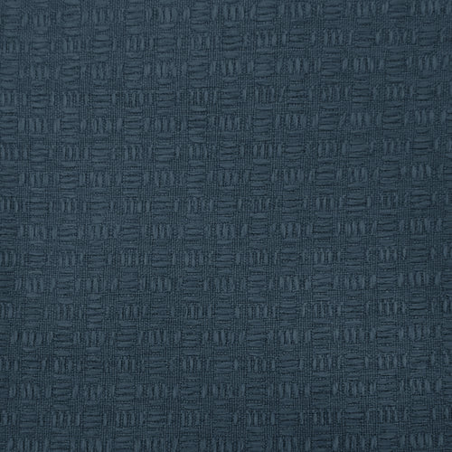 Plain Blue Fabric - Nessa Textured Woven Fabric (By The Metre) Navy Voyage Maison