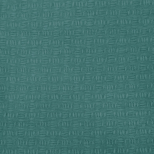 Plain Blue Fabric - Nessa Textured Woven Fabric (By The Metre) Teal Voyage Maison