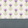 Voyage Maison Nessy  1.4m Wide Width Wallpaper in Large Damson