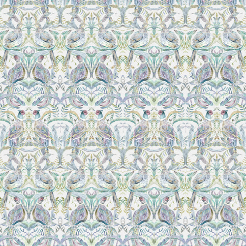 Animal Blue Fabric - Netherton Printed Cotton Fabric (By The Metre) Skylark Voyage Maison
