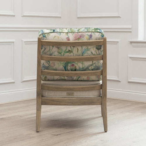 Floral Green Furniture - Cirsium Printed Idris Chair Damson Voyage Maison