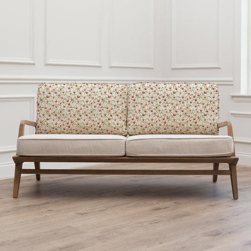 Floral Orange Furniture - Fresia Printed Idris 2 Seater Chair Linen Voyage Maison