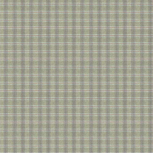 Check Green Fabric - Newton Woven Wool Fabric (By The Metre) Plum Voyage Maison